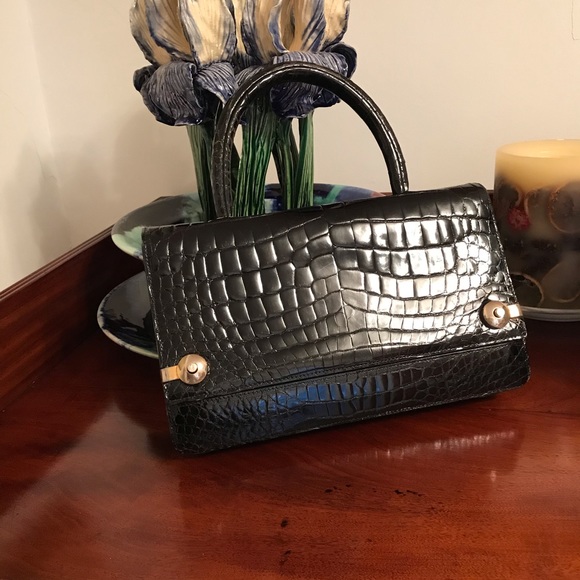 ALLIGATOR HANDBAG VINTAGE - Picture 3 of 3